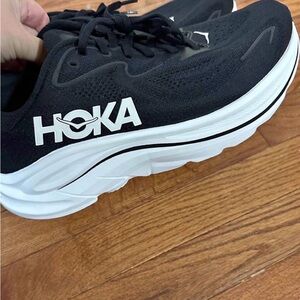 Hoka Black and White Athletic Sneakers